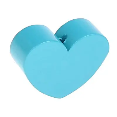Motif bead shaped bead heart large light turquoise 988 in stock 