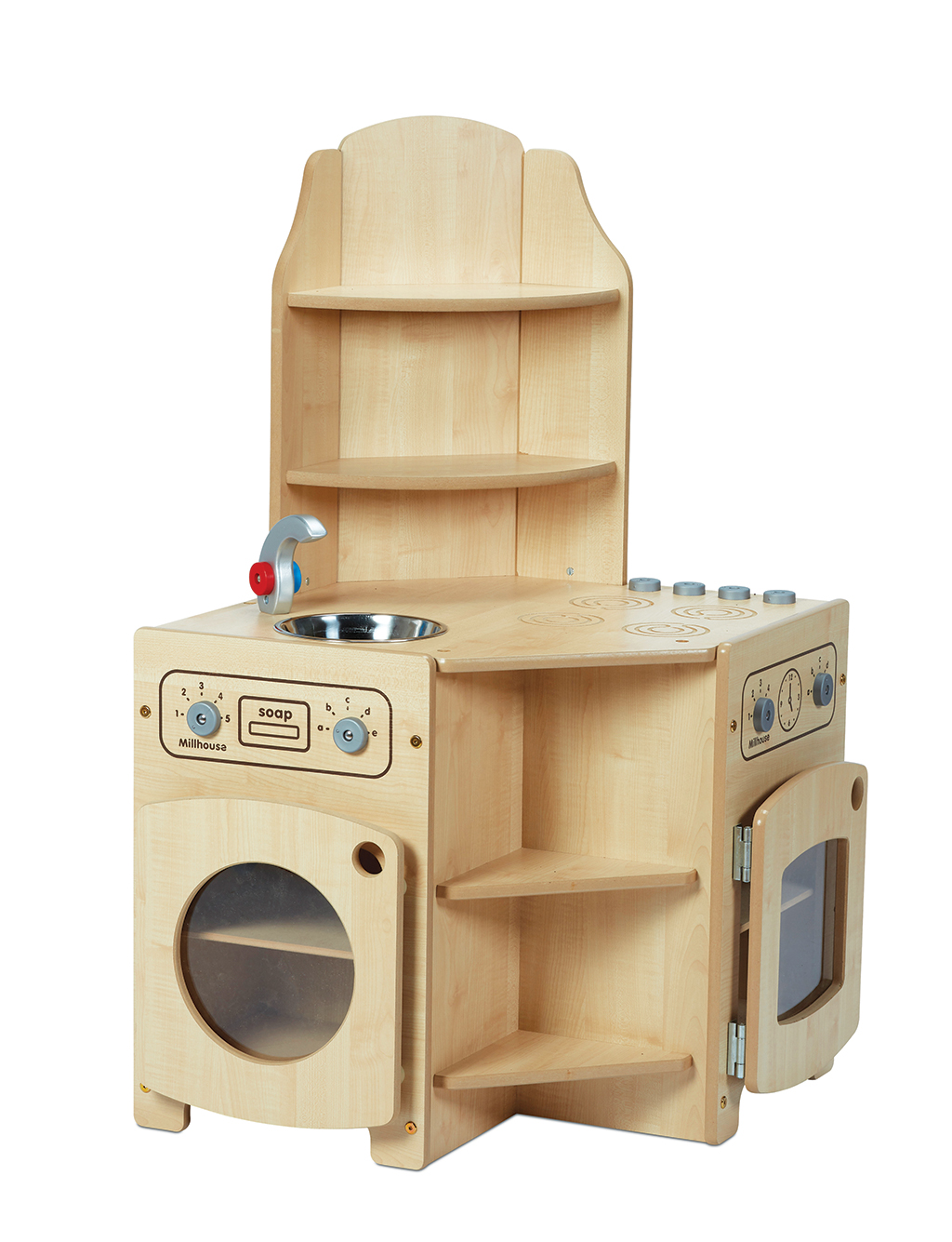 Holzküche, Kinderküche, Spielküche, Holz, Küchenset, Holzspielzeug, Küche, Wandregal, Miniatur, Kinderküche