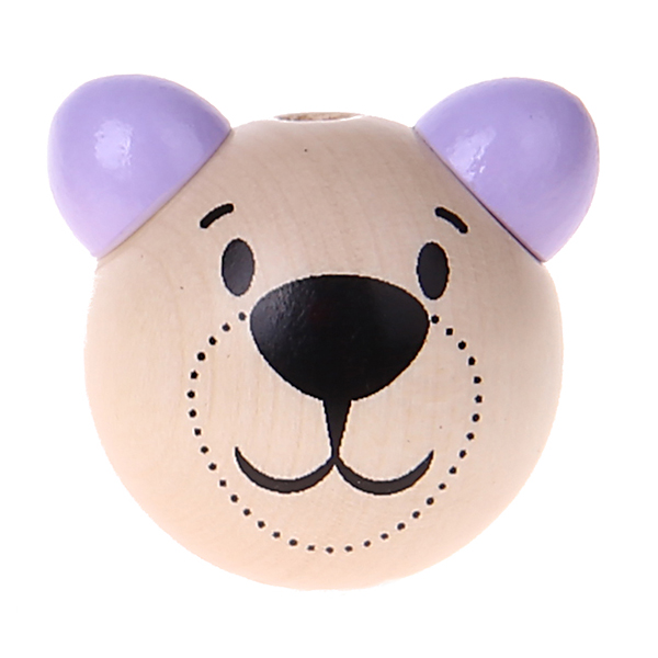 3D bear motif bead lilac 1798 in stock 