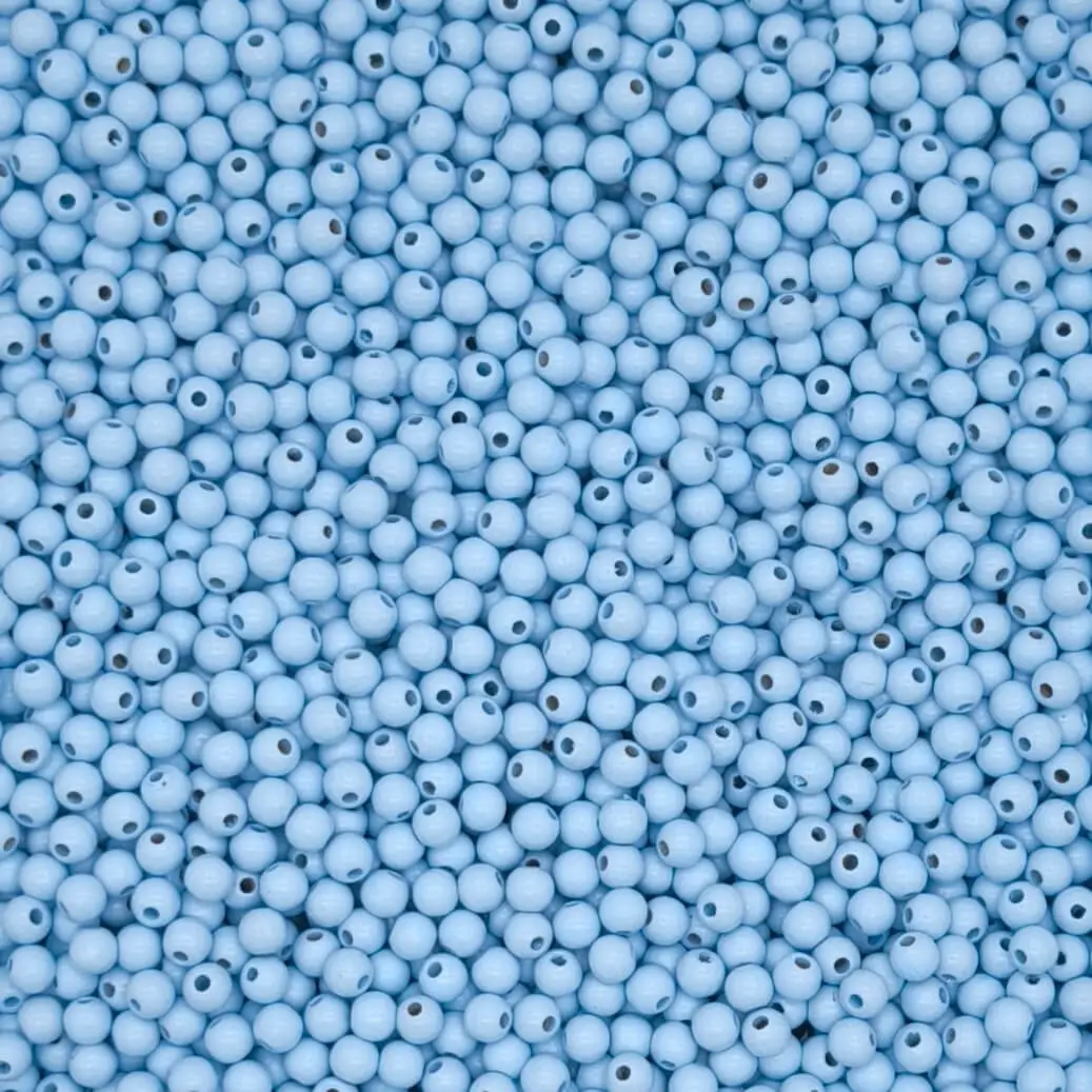 Holzperlen 6mm • 50 Stück babyblau 55 auf Lager