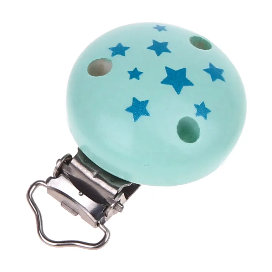 Schnullerclip Motiv Sternchen mint 396 auf Lager