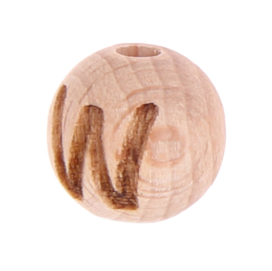 Letter beads 12mm with laser engraving - drilled vertically W 115 in stock 