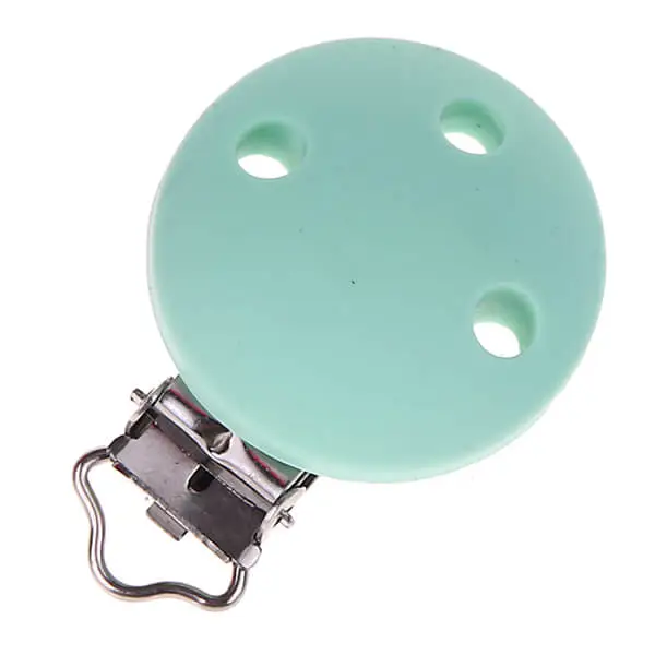 Silicone clip pacifier clip 35mm mint 485 in stock 