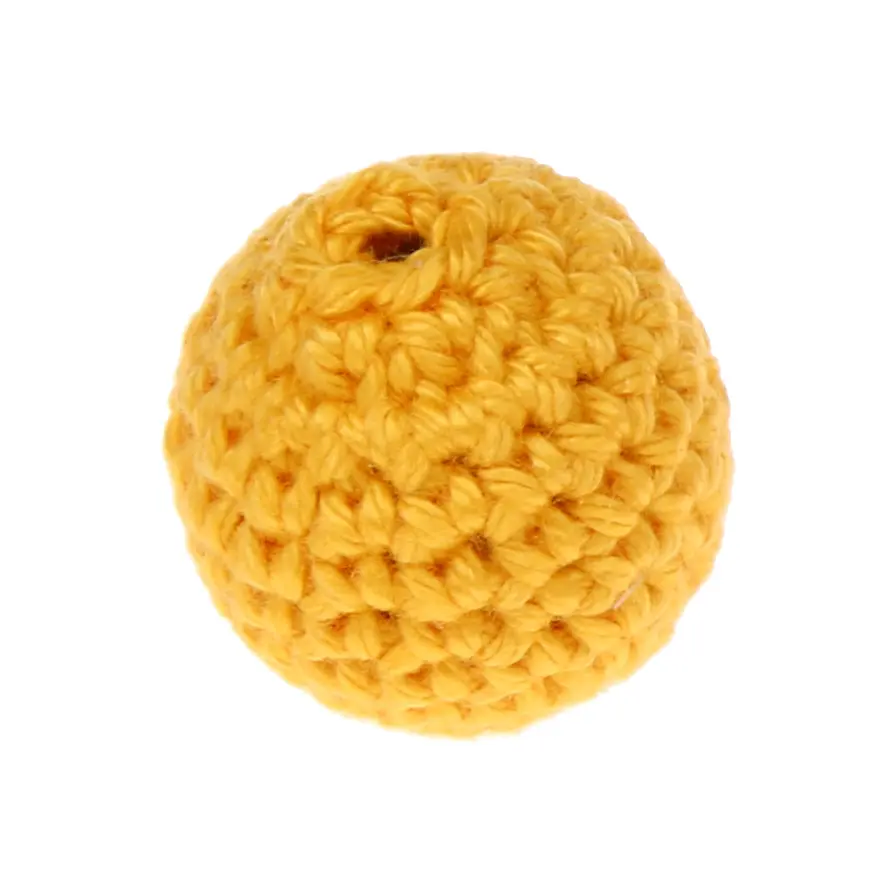 Crochet bead 25 mm maize yellow 99 in stock 