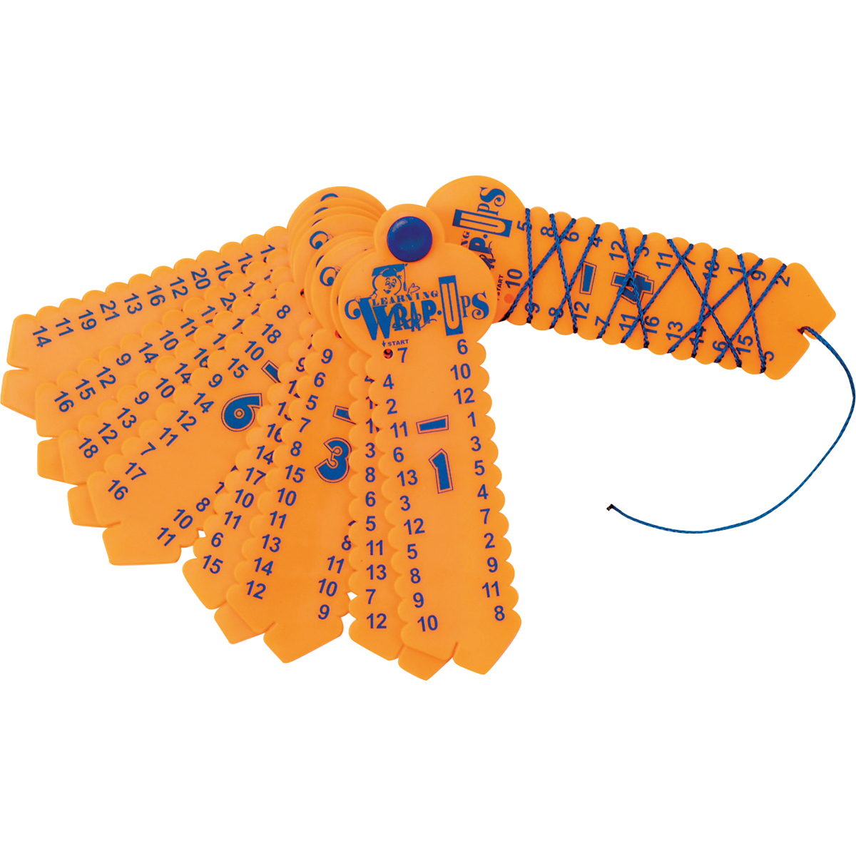 golf training aids, timing straps, orange tags, numbered cards, stretchable measurement tool