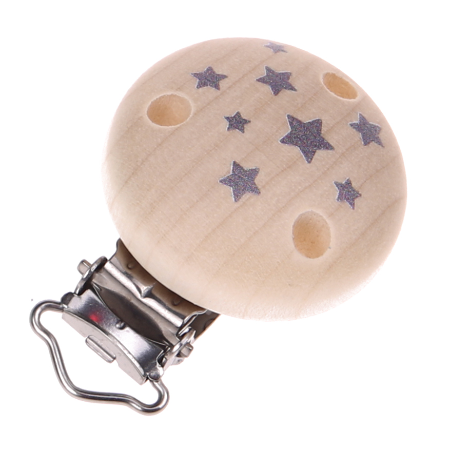 Pacifier clip star motif raw 407 in stock 