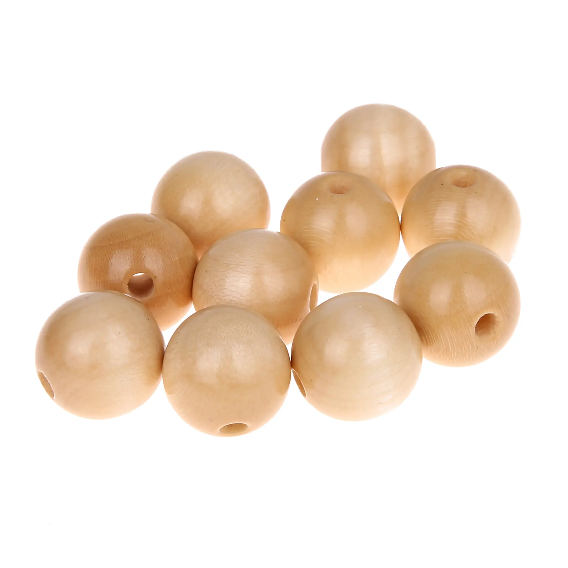 Wooden beads 25mm - 5 pieces nature 325 in stock 