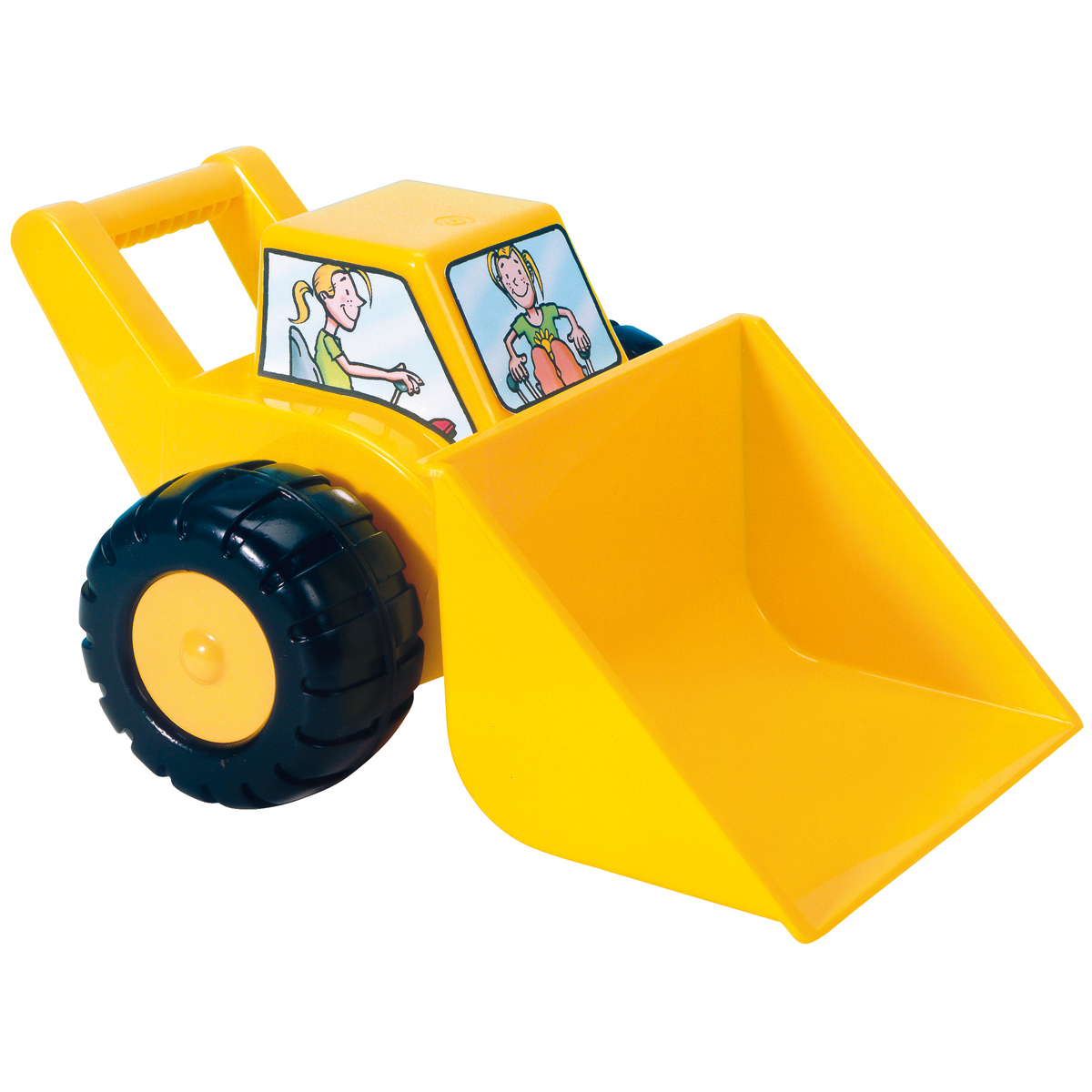 Spielzeugbagger, Gelb, Großer Rad, Plastikbagger, Kinderfahrzeug, Spielzeug-Bagger, Kleines Baufahrzeug, Gelb, Großer Schaufel, Robuster Kunststoff
