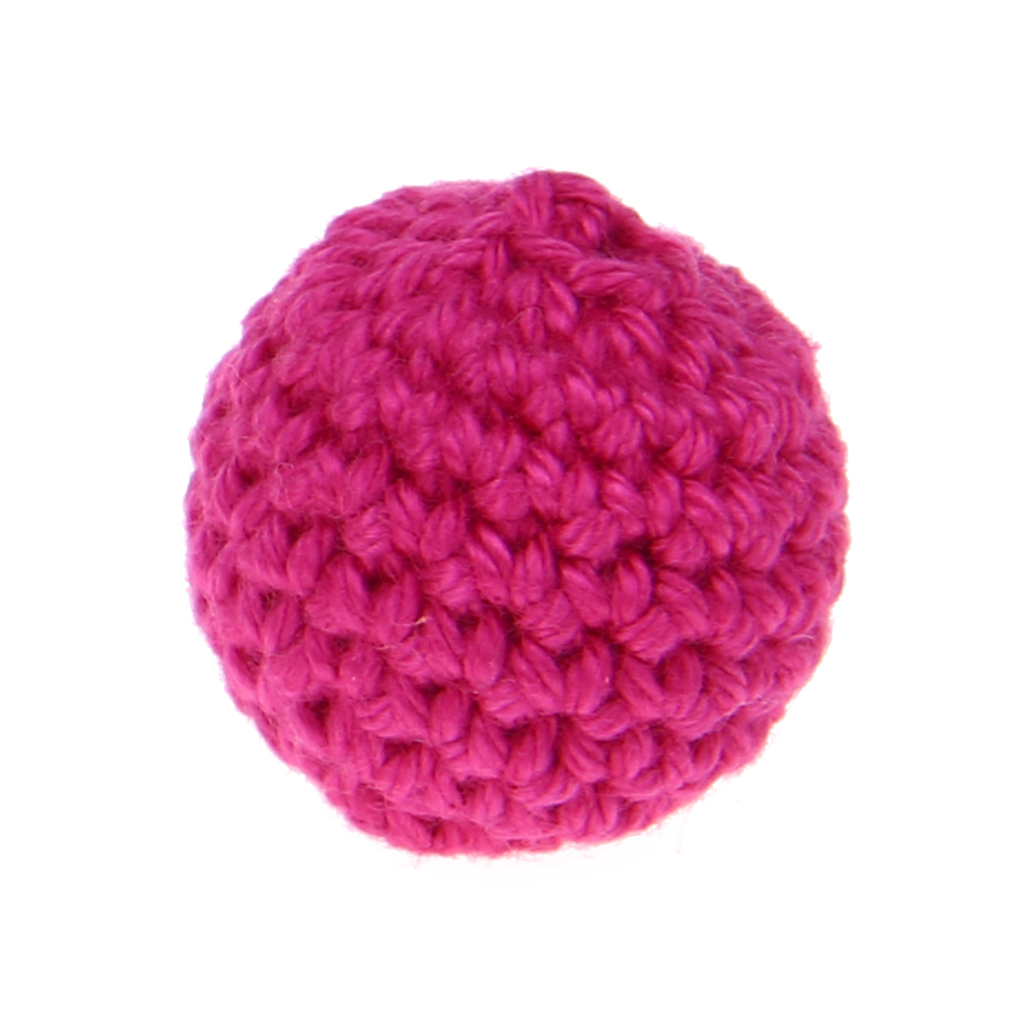 Häkelperle 25mm dunkelpink 127 auf Lager