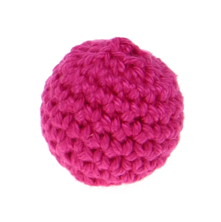 Crochet bead 25 mm dark pink 154 in stock 