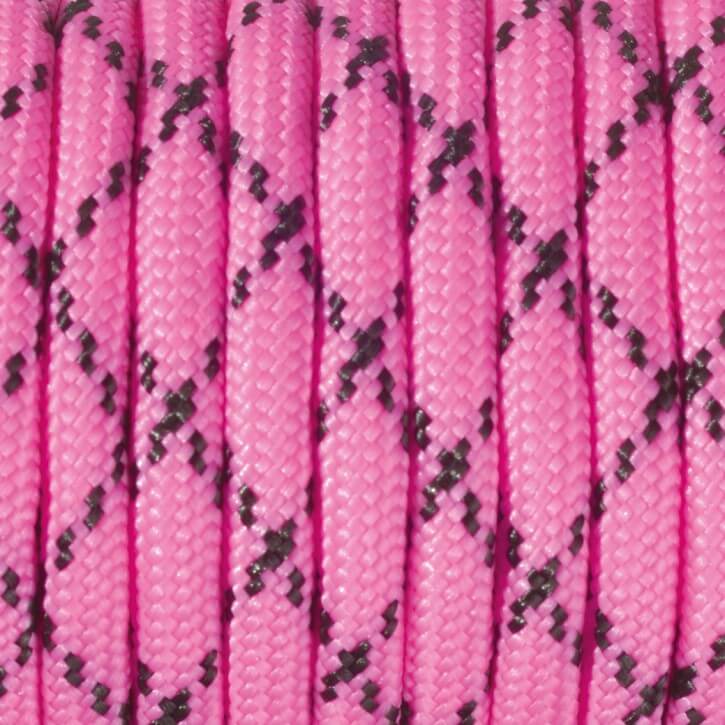 Paracord-Kordel Ø 4 mm • 1 Meter pink-schwarz 137 auf Lager