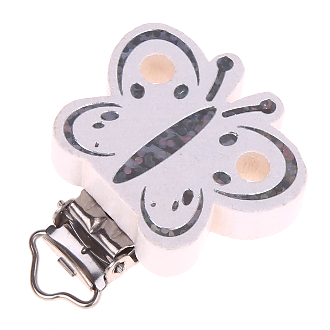 Glitter butterfly clip white 240 in stock 