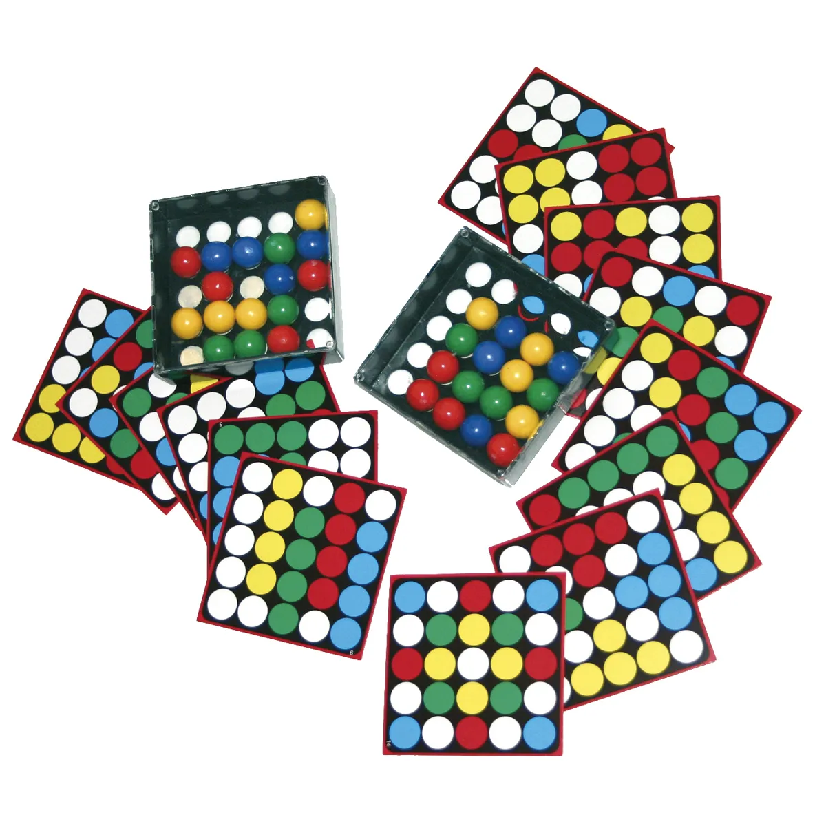 schnellspiel, stapelbrett, farbpunkte, logikspiel, memory, Druckpunkte, Mensch-ärger-dem-?, but likely not