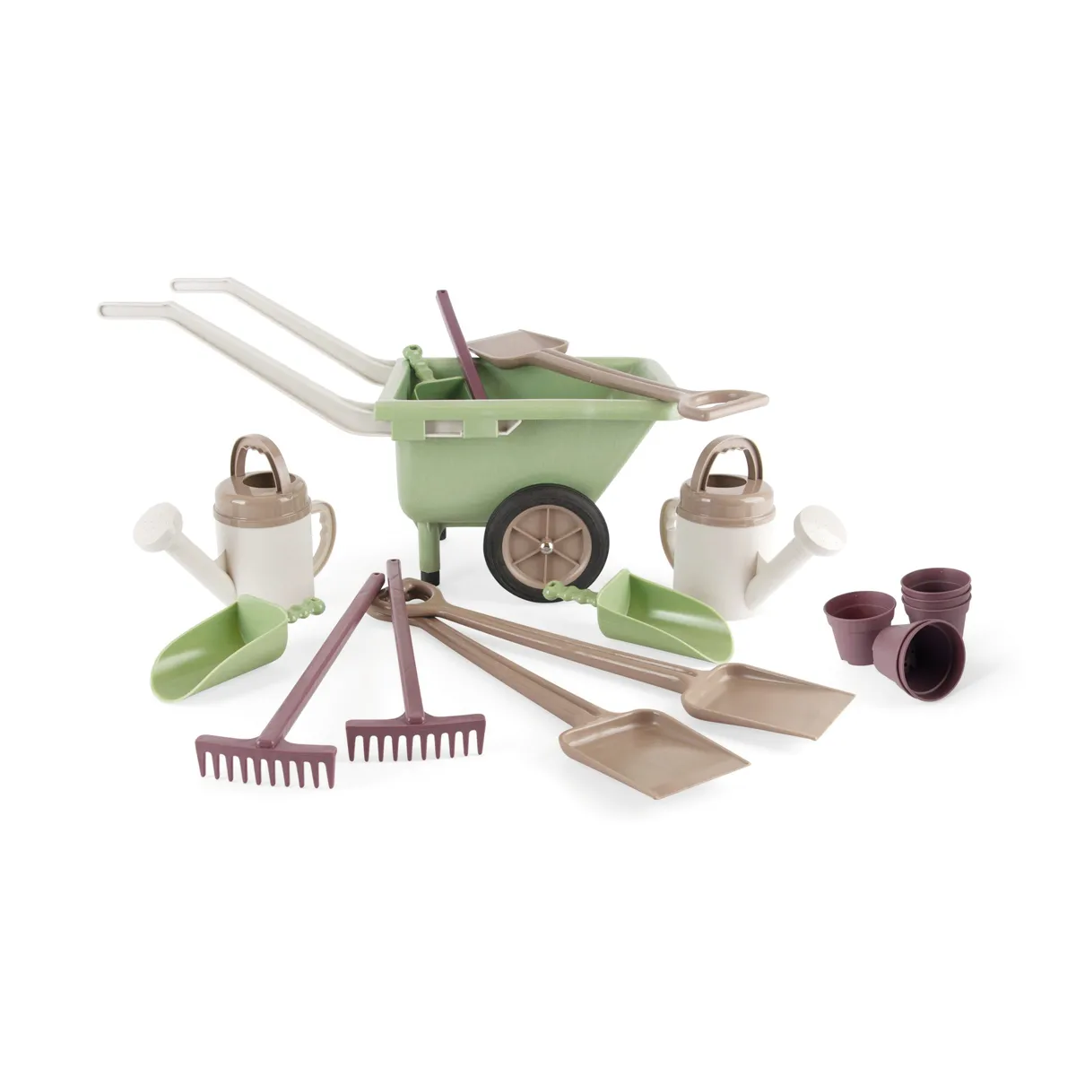 Kinder-Gartenset, Gartengeräte, Schubkarre, Gießkanne, Gartenwerkzeugset, Gartenwerkzeug, Wagen, Schaufel, Gießkanne, Scharre