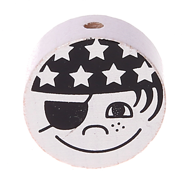 Pirate motif bead disc white 454 in stock 