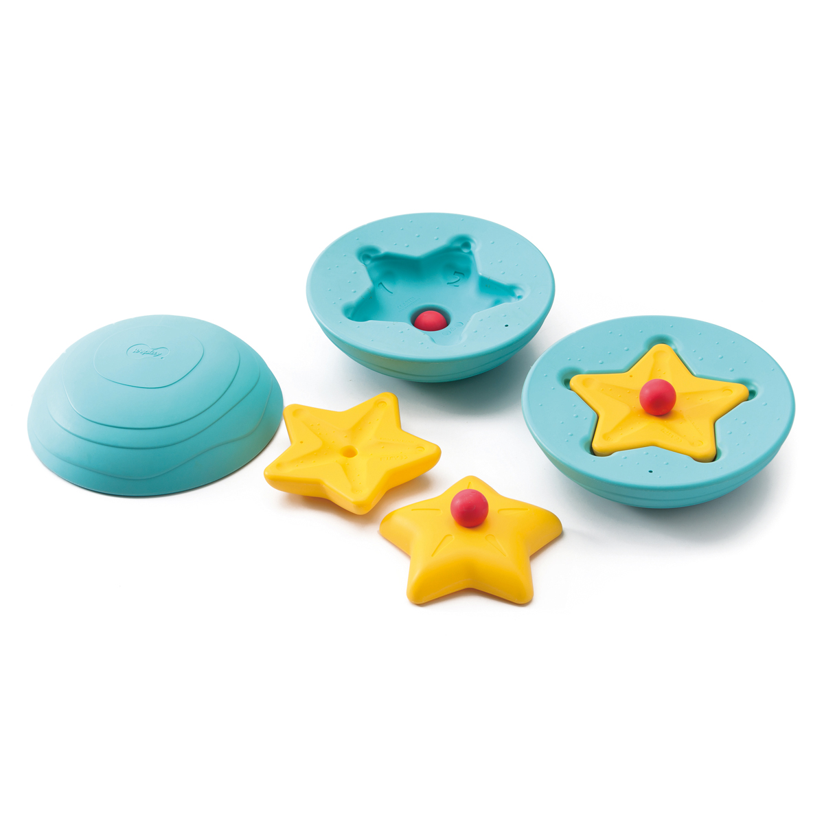 Spielzeug, Sternform, Schale, Gelb, Türkis