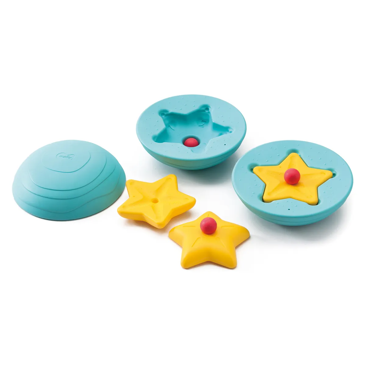 Spielzeug, Sternform, Schale, Gelb, Türkis, Knete, Sterne, Spielzeug, Kugel, Farbspiel