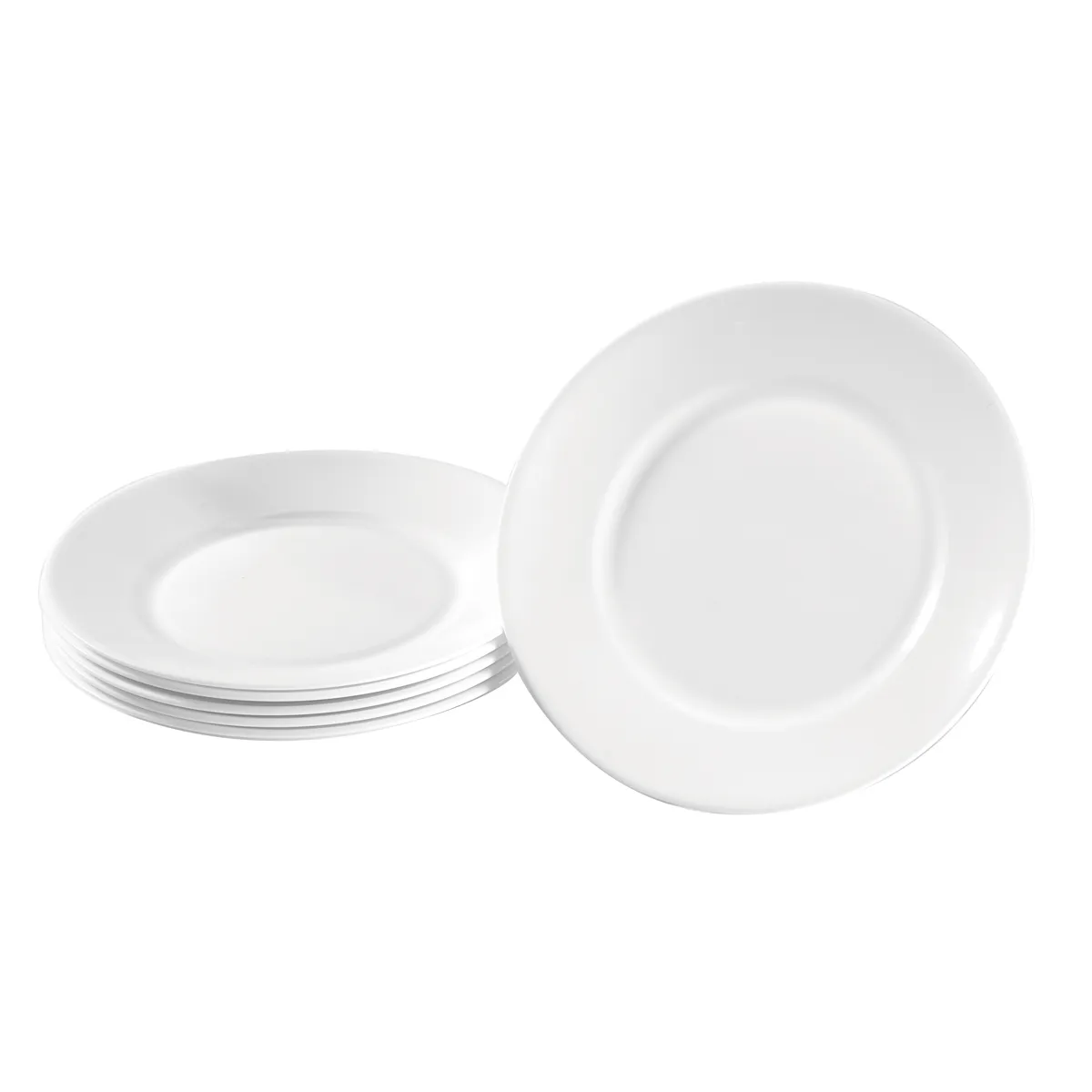Teller, Porzellan, Weiß, Speiseteller, Glatt, Teller, Teller-Set, Porzellan, weiße Teller, Speiseteller