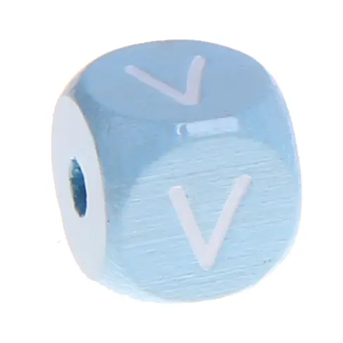 Letter beads baby blue 10x10mm V 570 in stock 