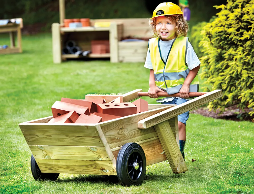 Kinder, Schubkarre, Bauholz, Sicherheit, HBRSchutz, Spielzeug, Sandkastenwagen, Bauklötze, Kinder, Gartenarbeit