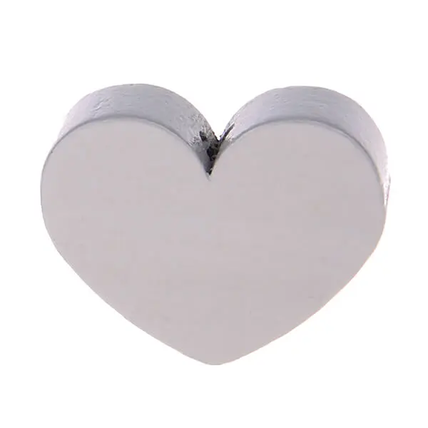 Motif bead shaped bead heart large light gray 916 in stock 