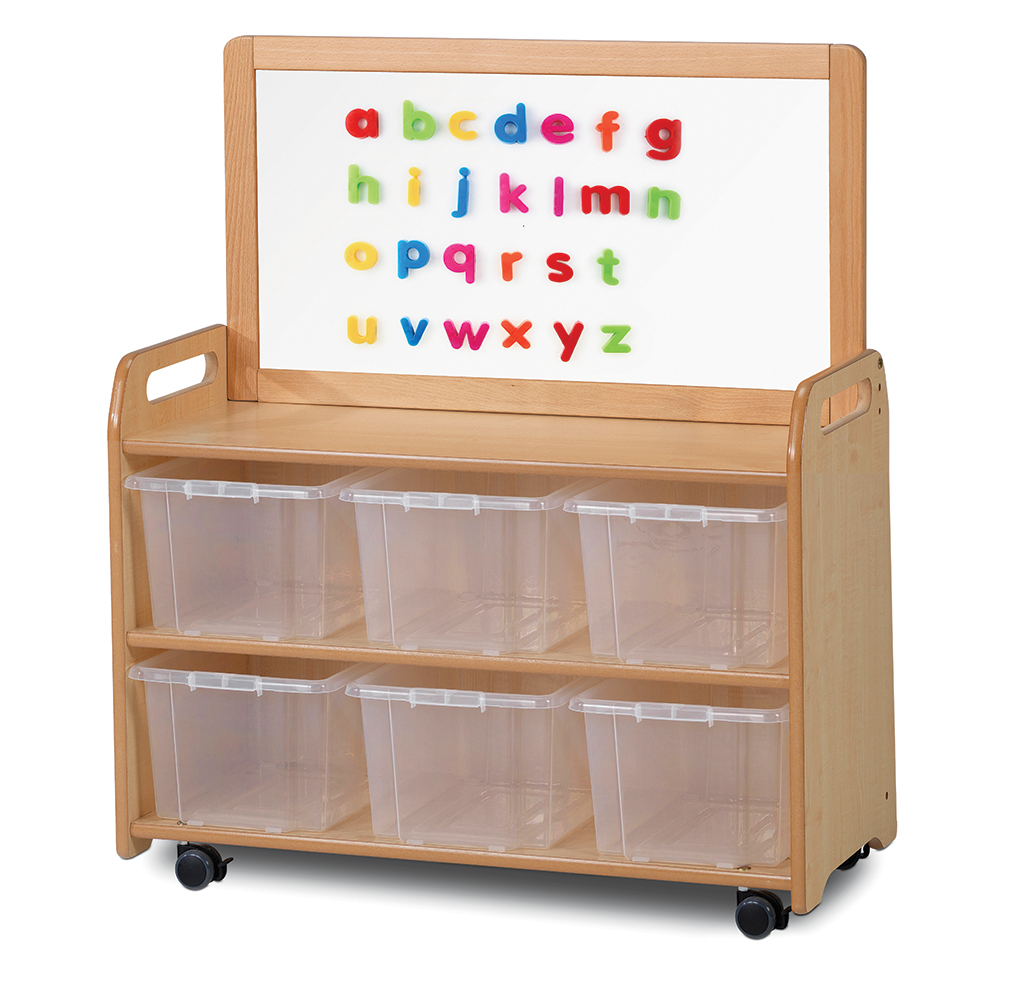 Holz-Spielwagen, Aufbewahrungswag, Kartenkasten, Bücherregal, Kunststoffboxen, Holzwagen, Kunststoffboxen, Kleidungskiste, Alphabet-Lernwand, Mobiler Aufbewahrungskoffer
