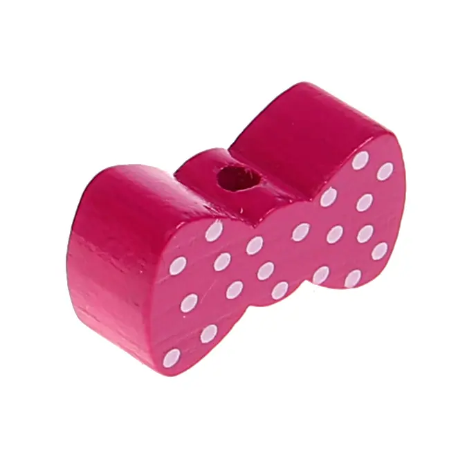Bow motif bead dark pink 554 in stock 