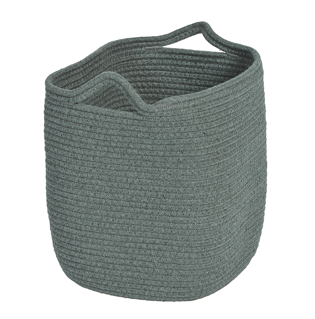 Aufbewahrungskorb, Korb, gewebt, Graugrün, Aufbewahrung, Aufbewahrung, Korb, Stoffkorb, grau, geflochten