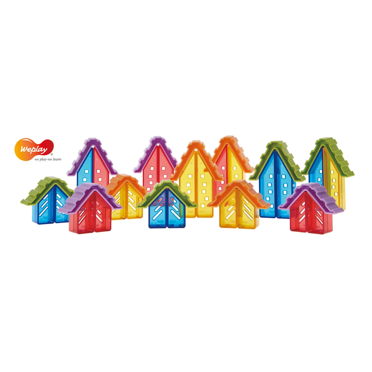 Bauklötze, Konstruktionsspielzeug, Holzkonzept, Bautenreihen, Kinderspielzeug, Bausteine, Klemmbausteine, Spielzeug, Bunte Häuser, Kunststoff