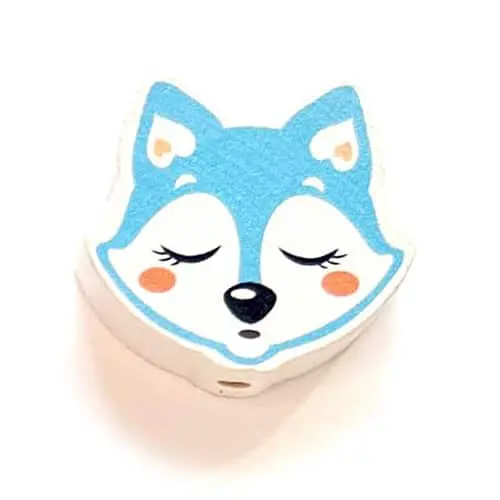 Motivperle schlafender Fuchs babyblau 53 auf Lager