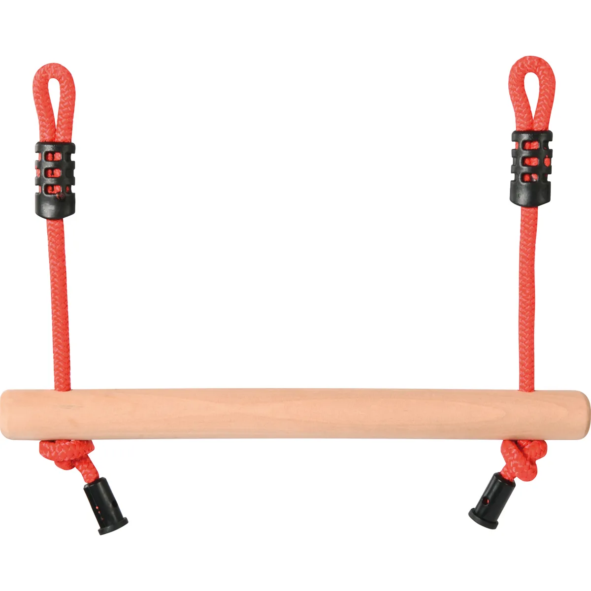 Sicherungsstange, Holzstange, Kletterseil, Verstellbares Seil, rotes Seil, hängestange, hölzerne stange, seil aus paracord, paracord seil, kletterzubehör