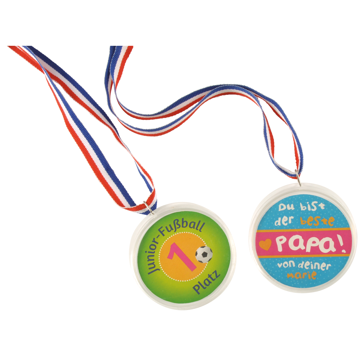 Sportmedaille, Rundmedaille, Geschenkidee, Fußball, Personalisierbar