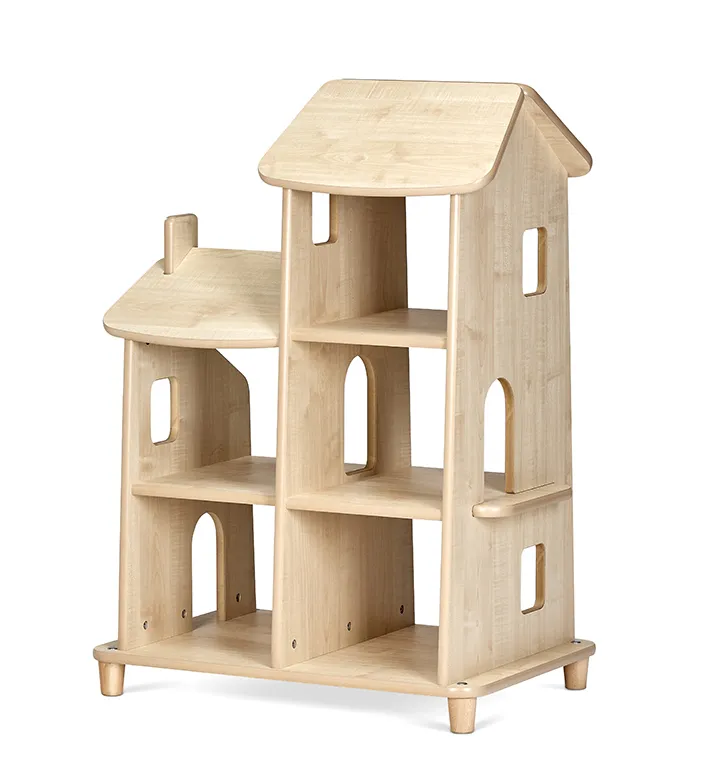 Holzregal, Kinderspielzeug, Aufbewahrung, Holz, Mehrstöckiges Regal, Holzspielhaus, Kinderhaus, Holzregal, Kletter-/Spielstruktur, Naturholz