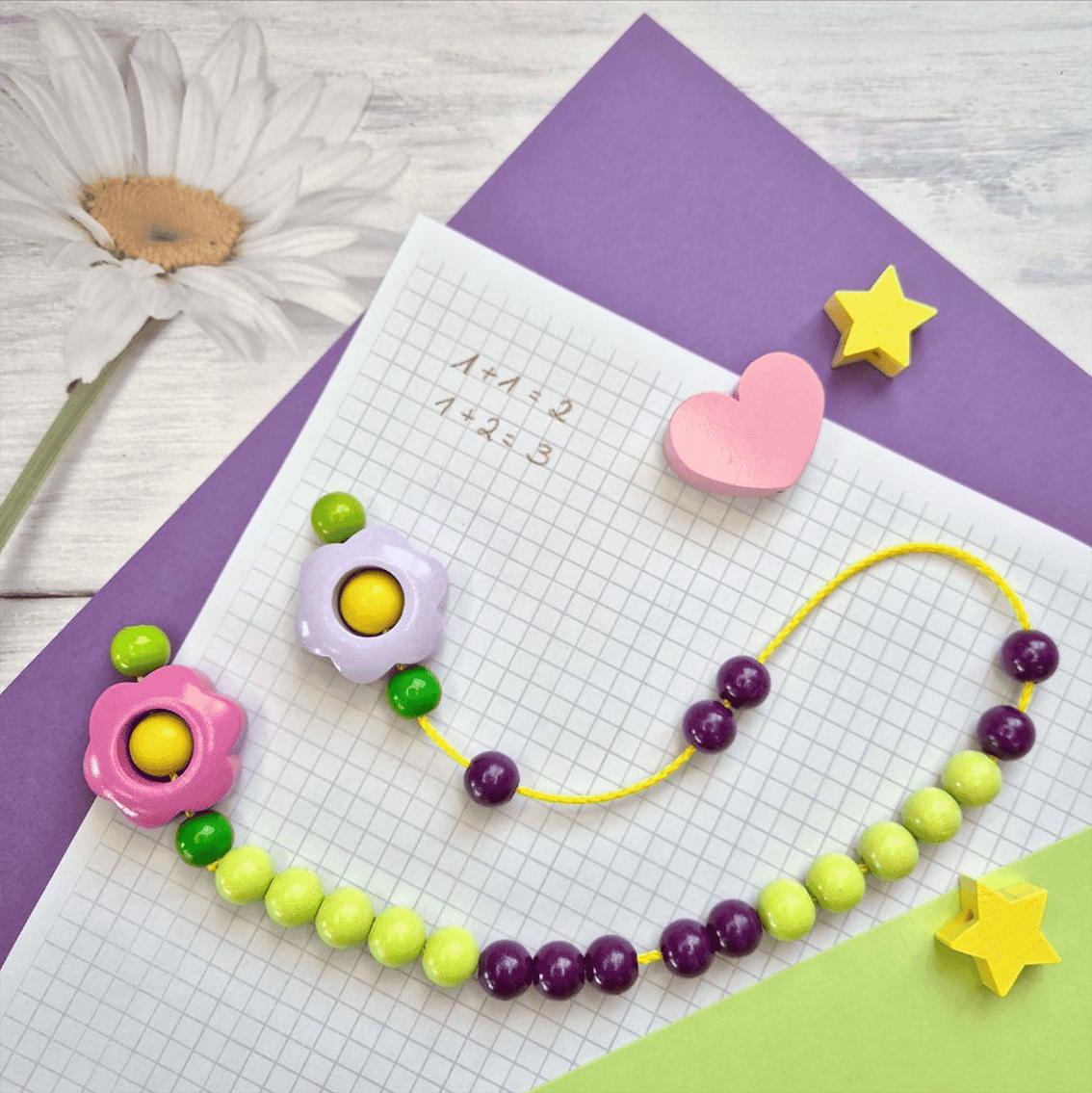 Bastelset Rechenkette "Blume"