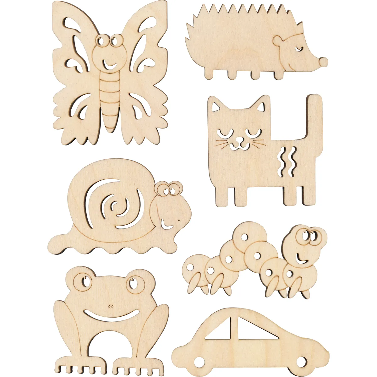 Holzspielzeug, Tiermotive, Puzzles/Bewegliche Teile, Naturholz, Tierfiguren, Holzfiguren, Tierformen, Tierfiguren, Kinderwerkzeug, Puzzle-Teile