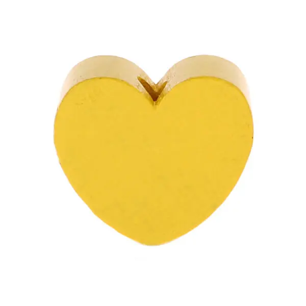 Heart motif bead (mini) yellow 443 in stock 
