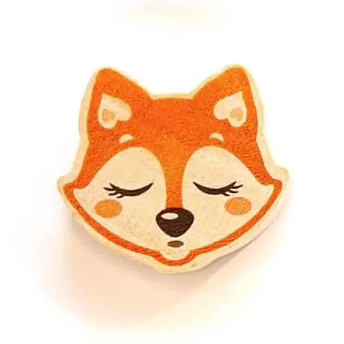 Motivperle schlafender Fuchs mandarin - roh 34 auf Lager