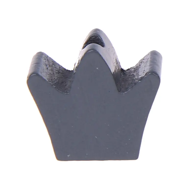 Milled crown motif bead gray 842 in stock 