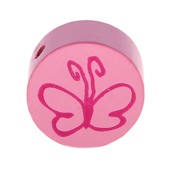 Motivperle Scheibe Schmetterling babyrosa 301 auf Lager