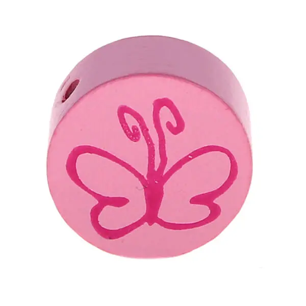 Motivperle Scheibe Schmetterling babyrosa 305 auf Lager