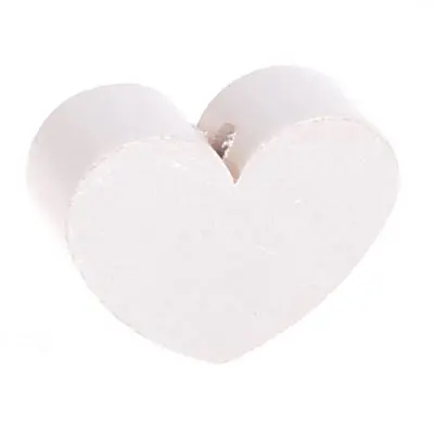 Motif bead shaped bead heart large white 1331 in stock 