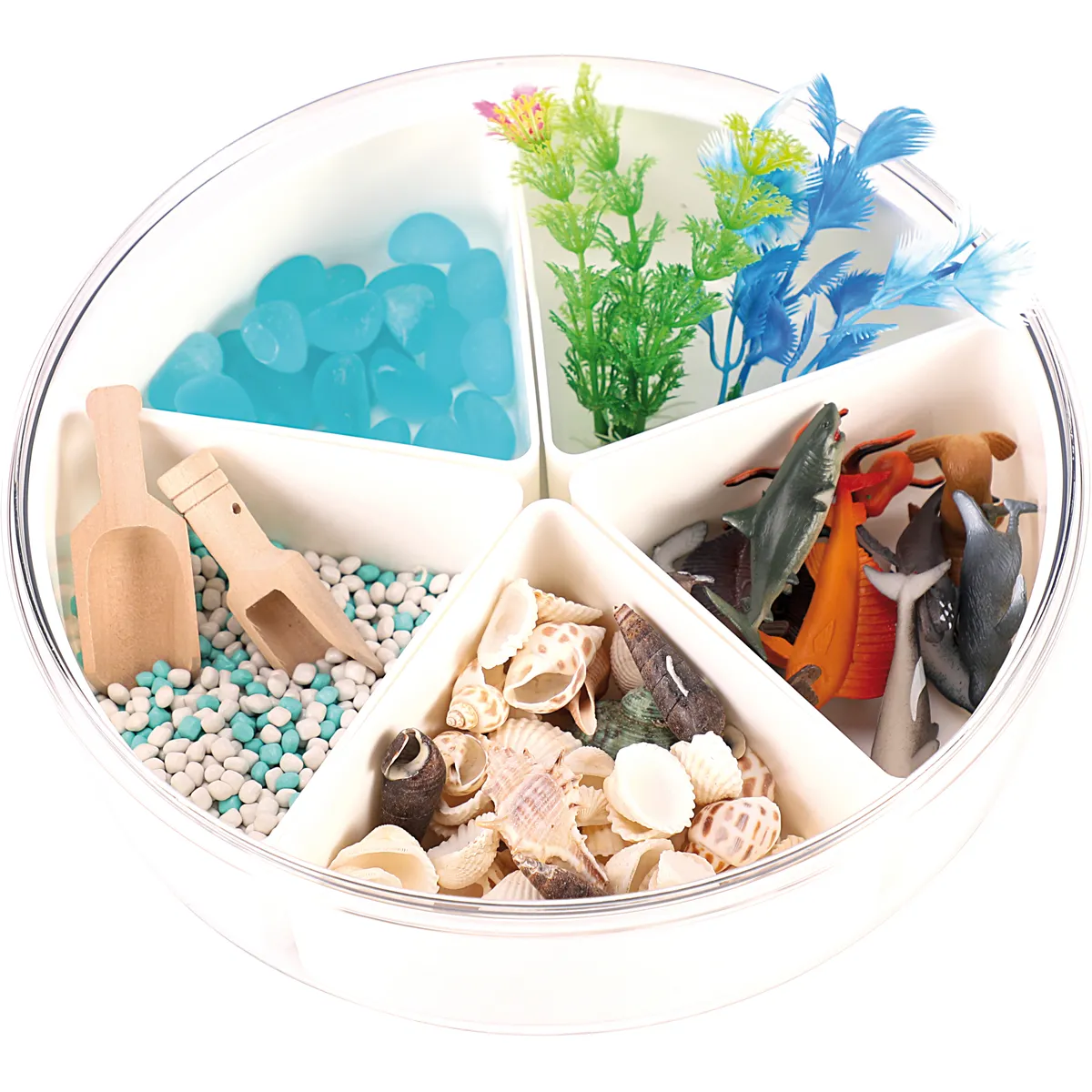 küchenset, spielset, multifach box, miniaturfiguren, domino seife?, flacher Organizer, unterteilte Ablage, Aquarien-Dekoration, Muschel-Mischung, Miniatur-Figuren