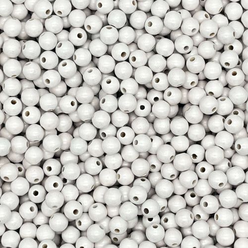 Wooden beads mother-of-pearl 10mm - 50 pieces white 78 in stock 