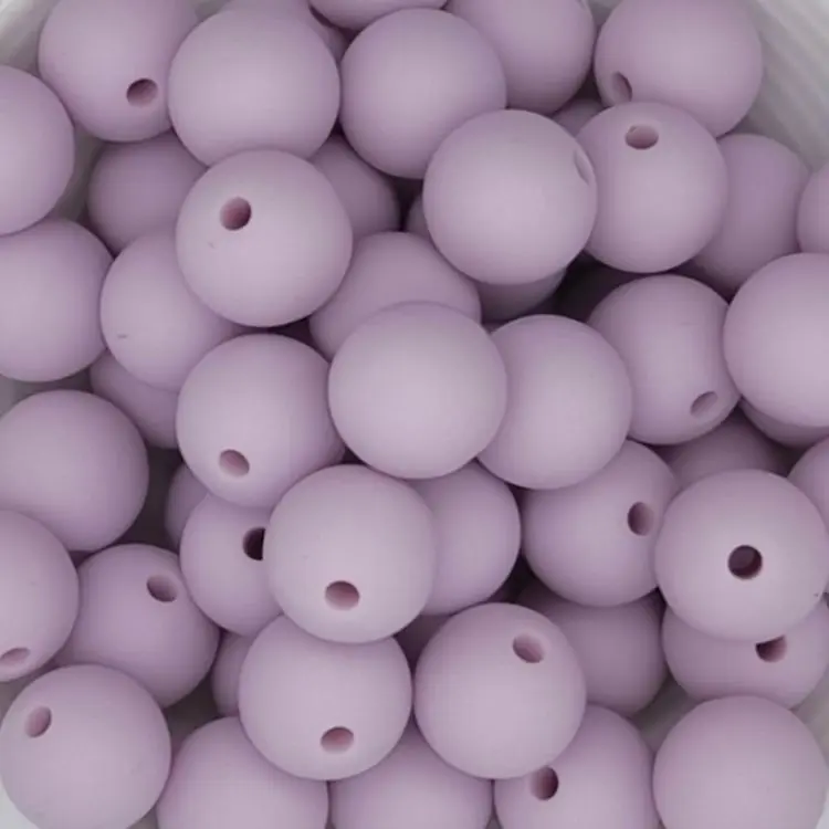 Silikonperle 12mm lilac 200 auf Lager