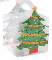 transparente PVC-Geschenkbox Weihnachten Christmas tree 6 in stock 