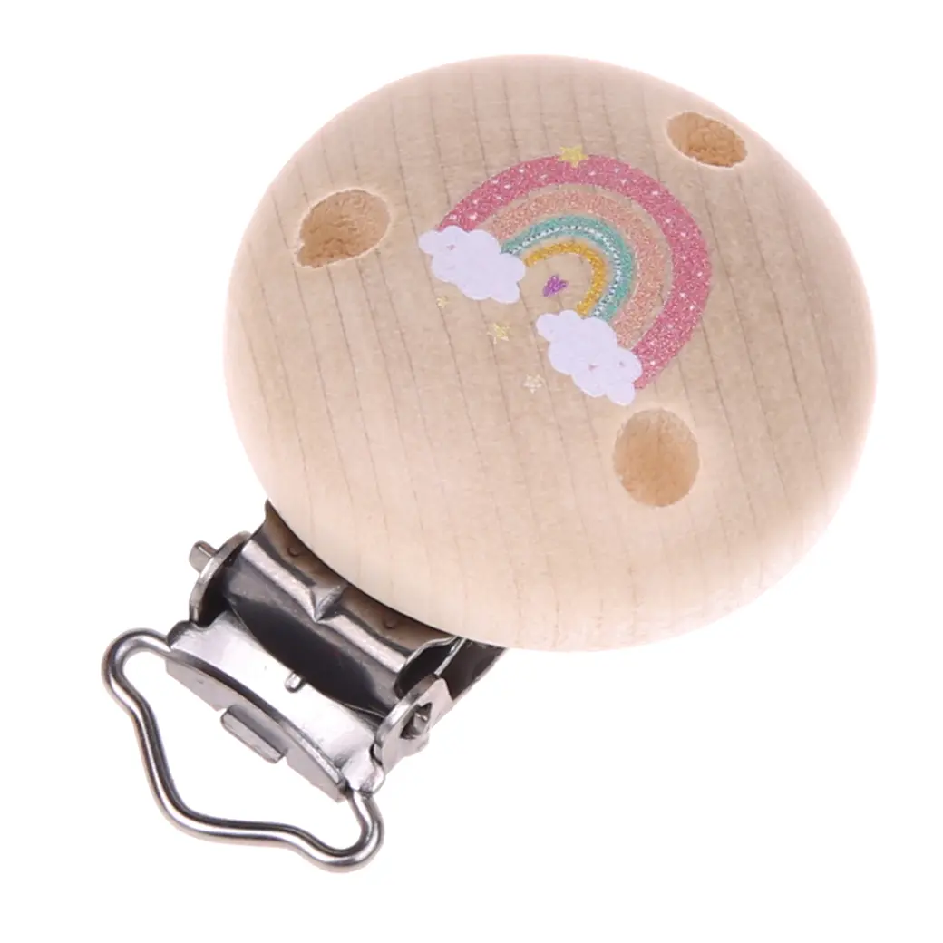 Pacifier clip rainbow pink 95 in stock 