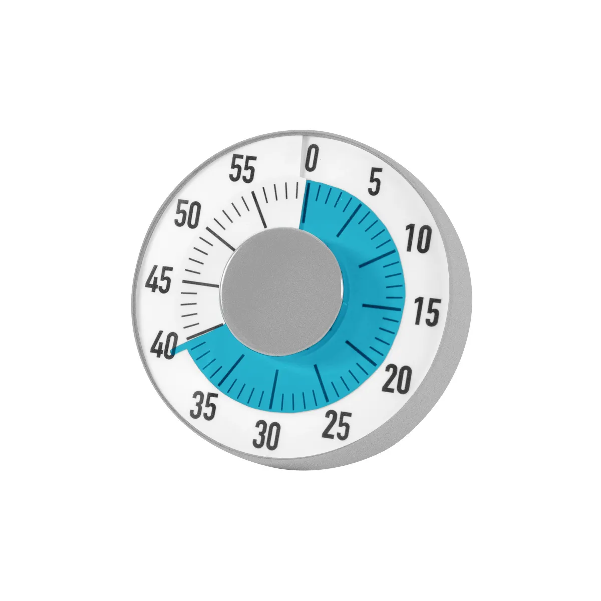 Timer, Küche Timer, Anzeige, blauer Ring, Mechanischer Timer, Kochuhr, Küchenwecker, Zeitmesser, Beiger Ziffernring, Blaues Ziffernblatt
