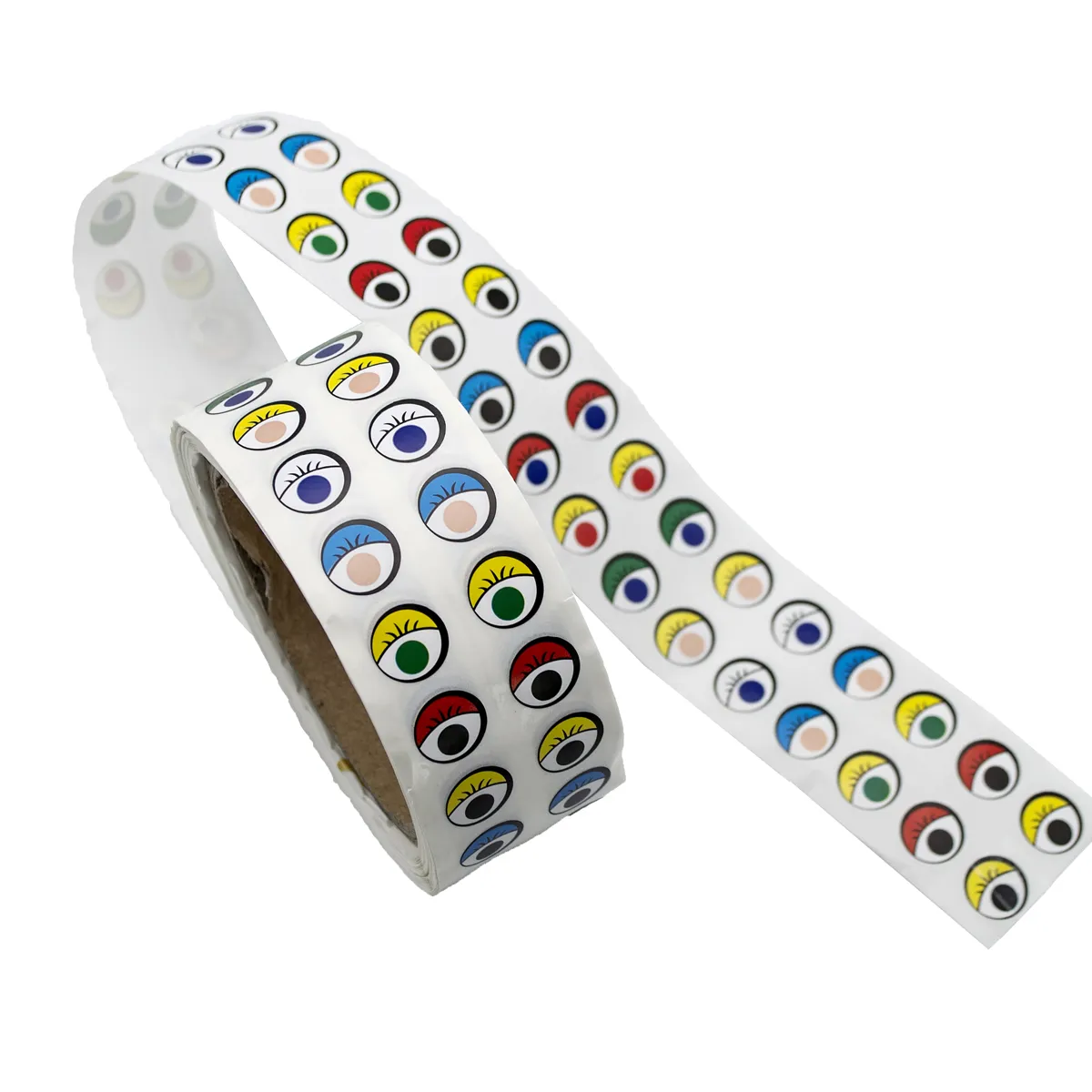Klebeband, Etiketten, Augenmuster, Gesichtsmuster, Waschbar, Klebeband, Washi-Tape, Augenprint, mehrfarbig, Bandrolle