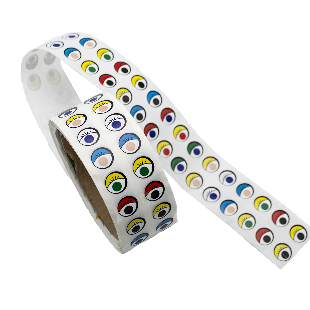 Klebeband, Etiketten, Augenmuster, Gesichtsmuster, Waschbar, Klebeband, Washi-Tape, Augenprint, mehrfarbig, Bandrolle