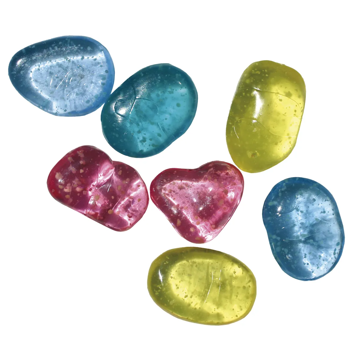 glassteine, bunte steine, herzenssteine, schmucksteine, glasperlen, steine, glassteine, herzform, bunte farben, eierförmige steine